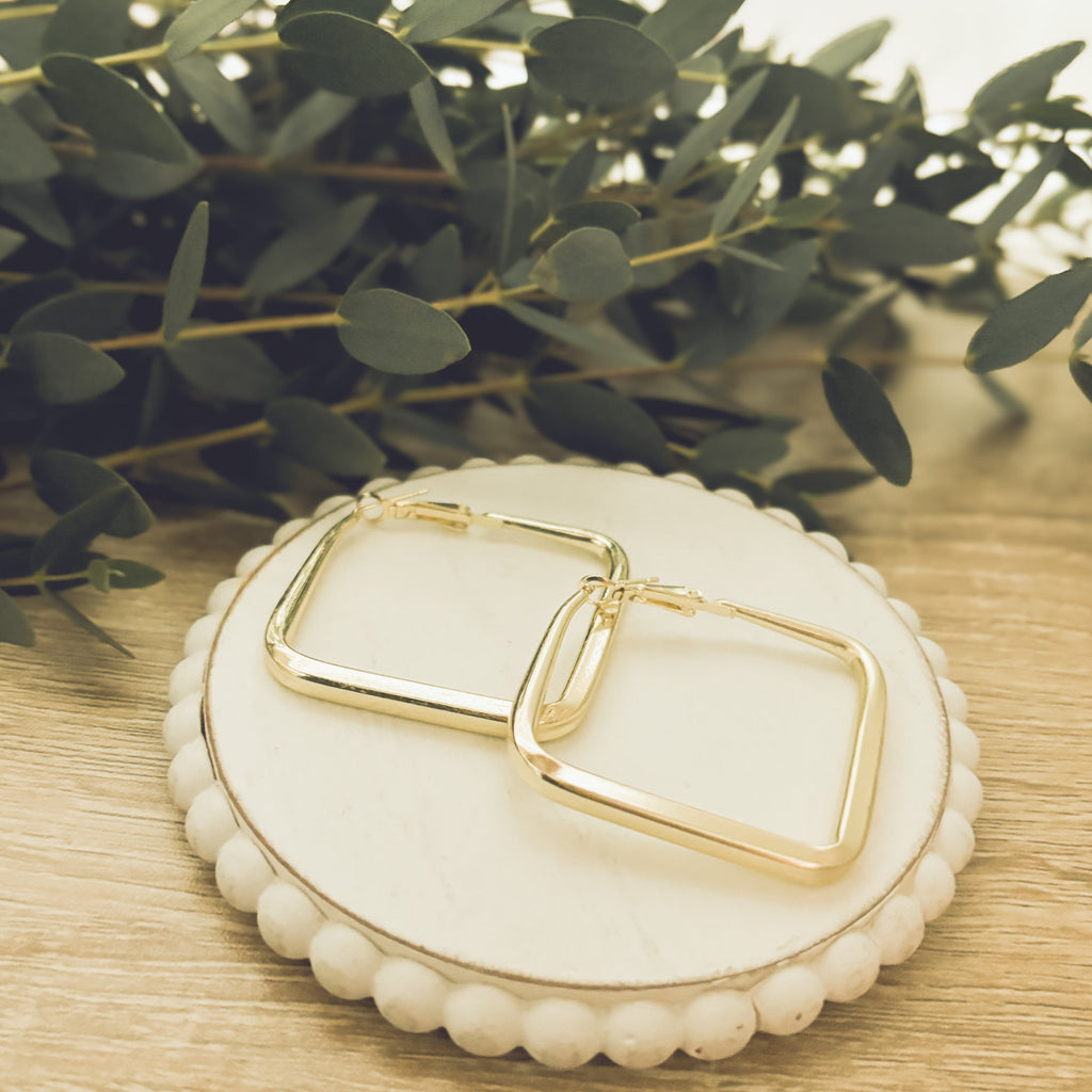 Der Everyday Statement Hoop Square - Gold oder Silber