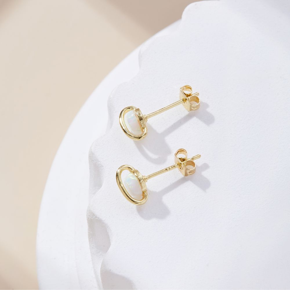 WHITE OPAL EARRINGS