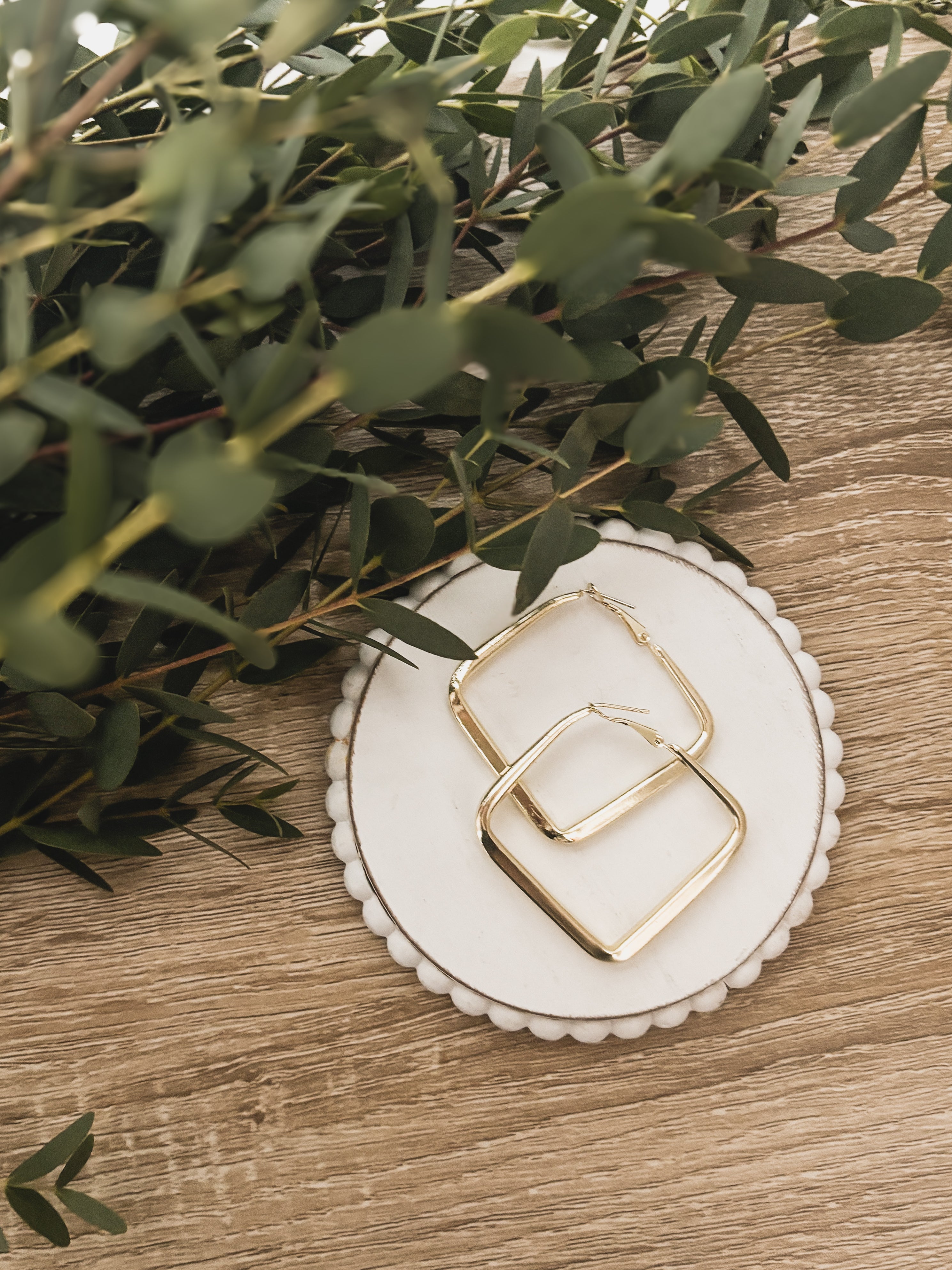 Der Everyday Statement Hoop Square - Gold oder Silber