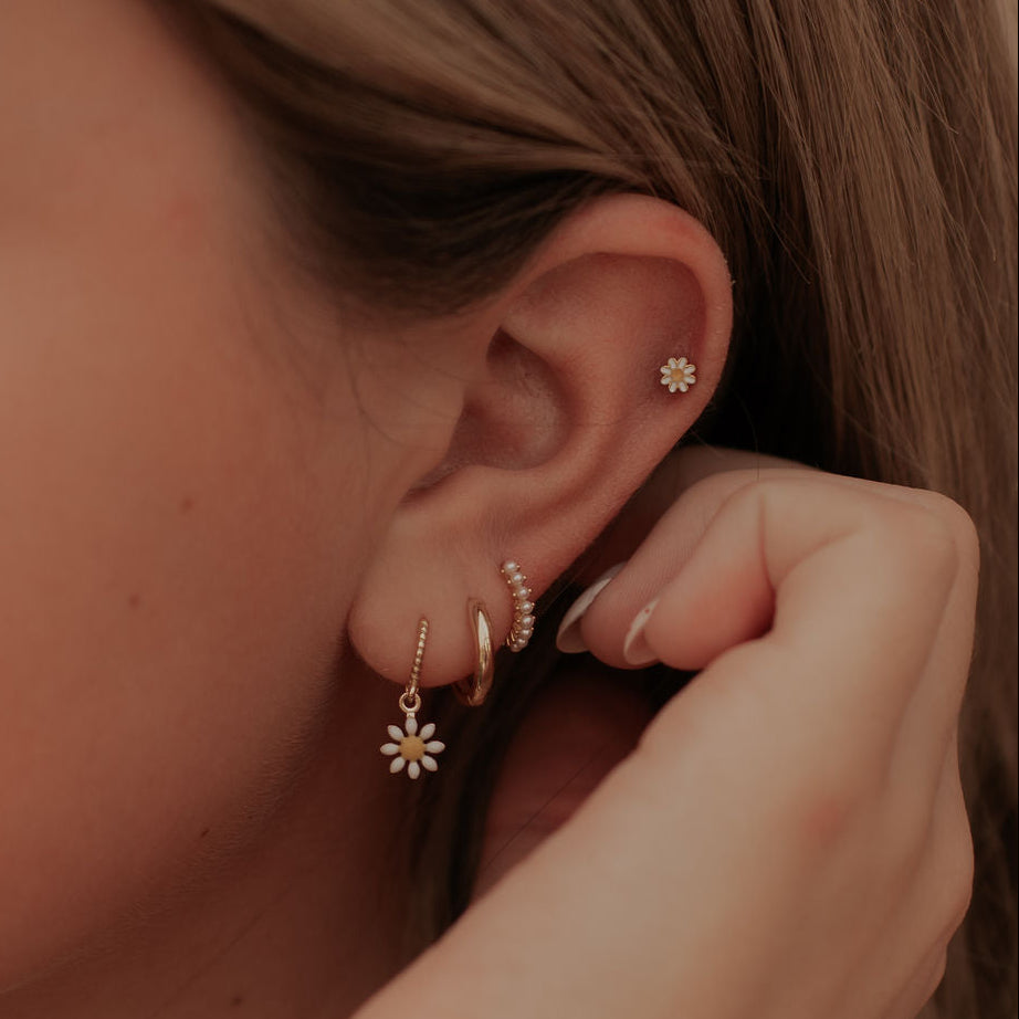 Carolina Daisy Flat Back Studs