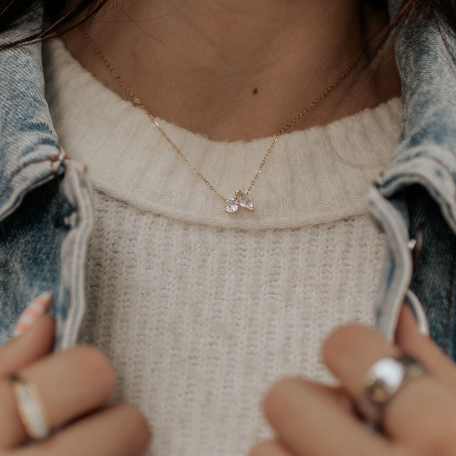 Sloane Zwei-Stein-Diamantkette