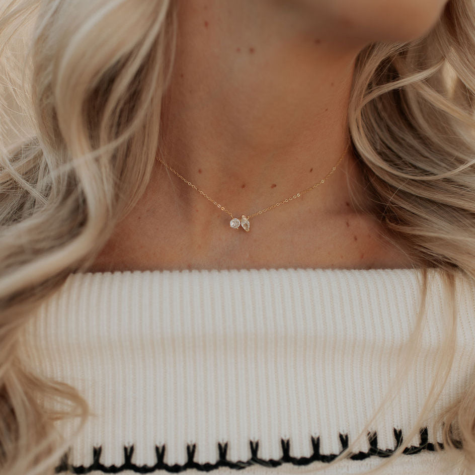 Sloane Zwei-Stein-Diamantkette