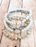 Wunderschönes weißes Armband-Set