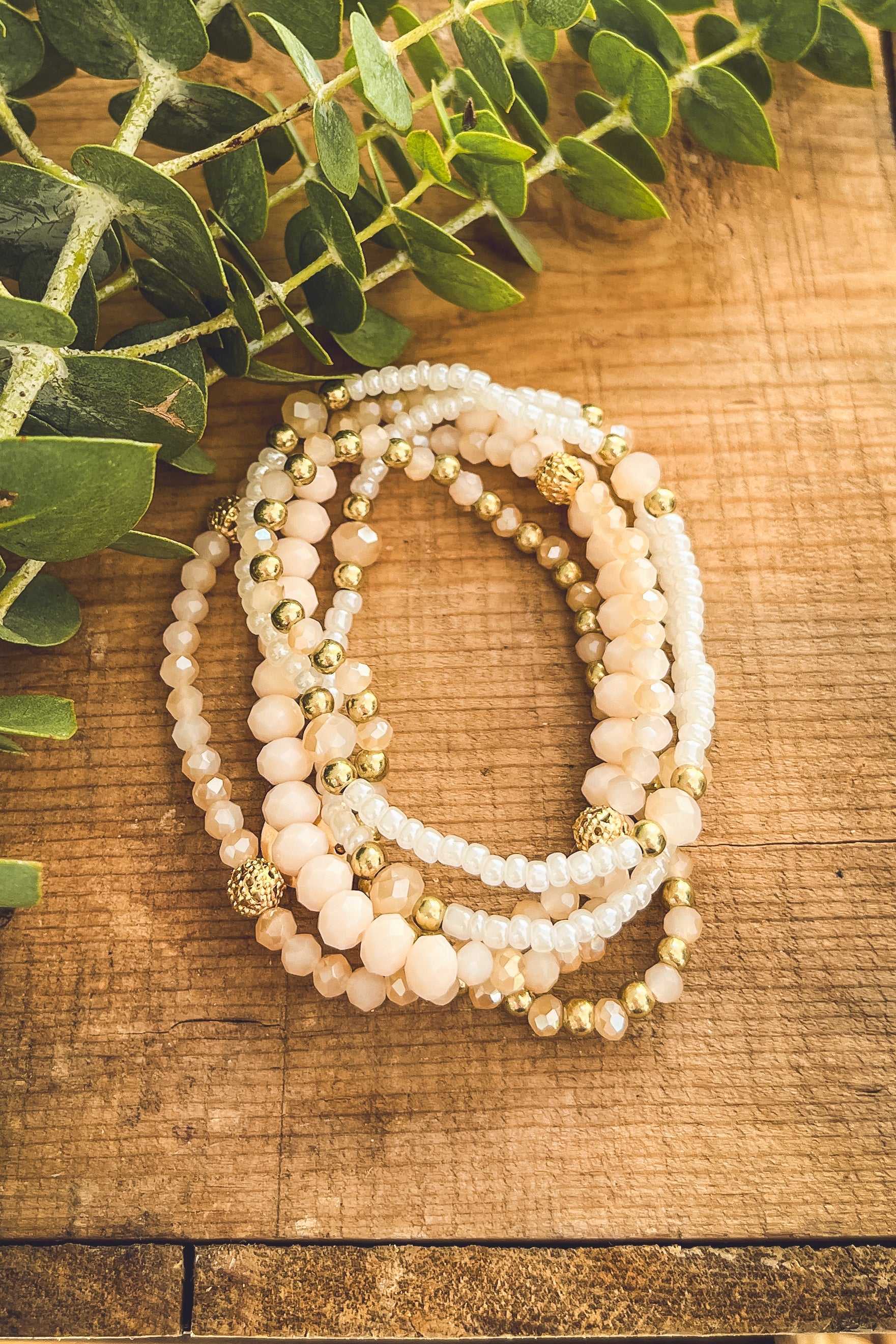 Wunderschönes Armband-Set in Zartrosa