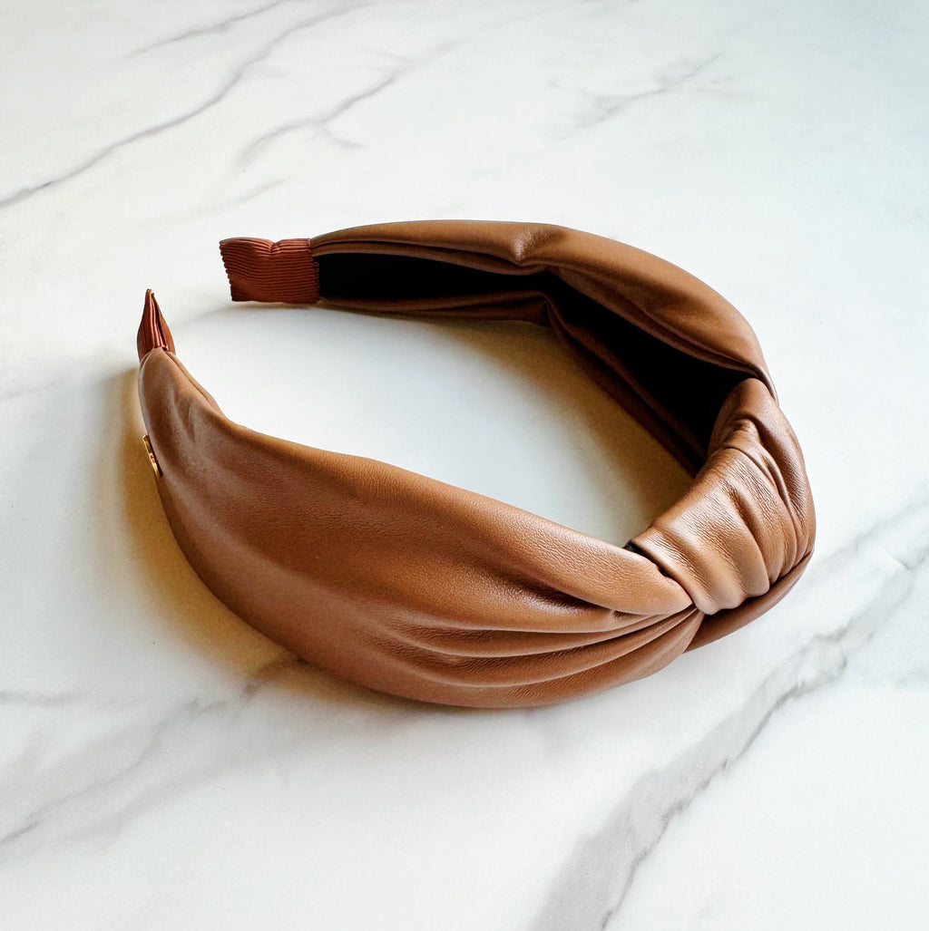 Leder-Haarreif mit Knoten
