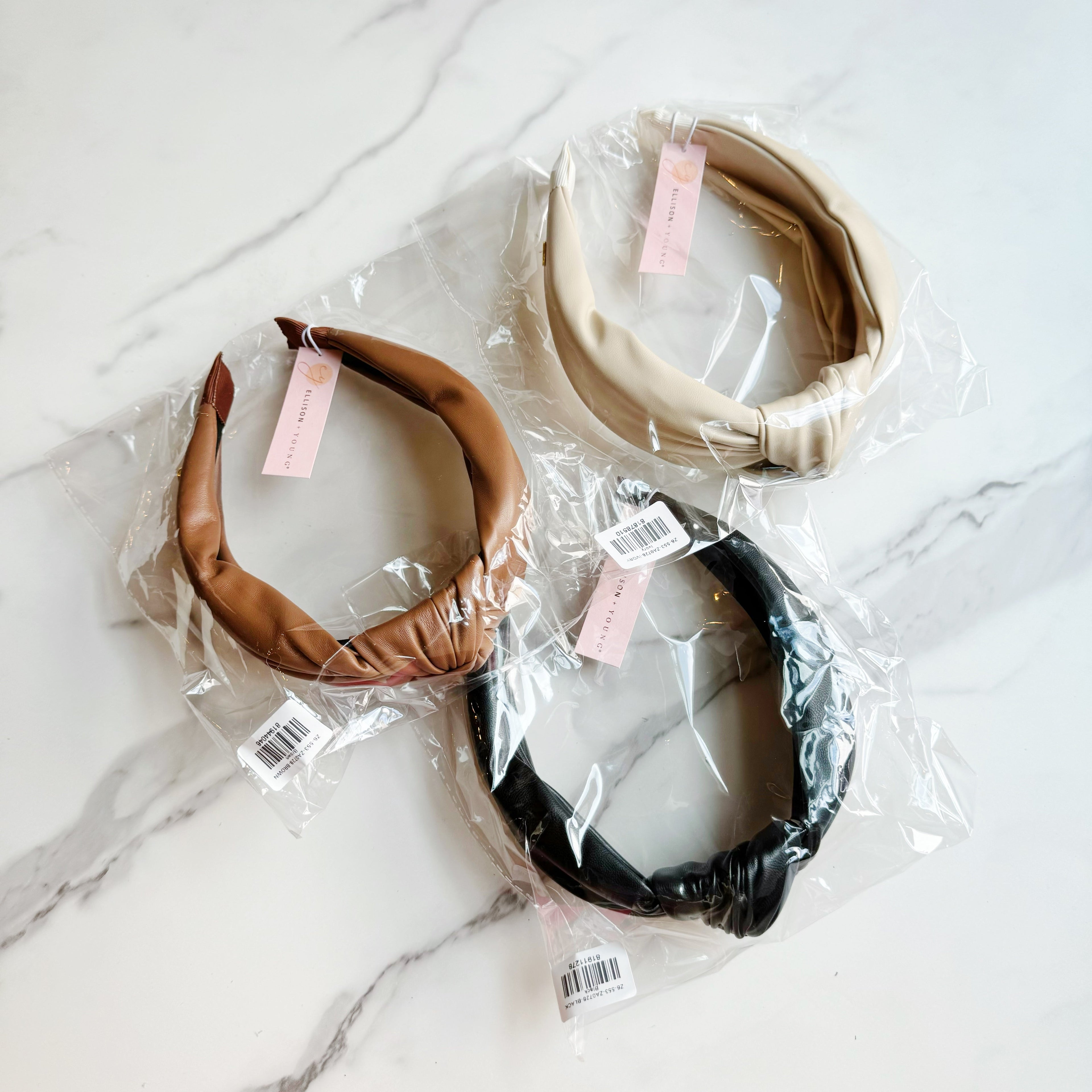 Leder-Haarreif mit Knoten