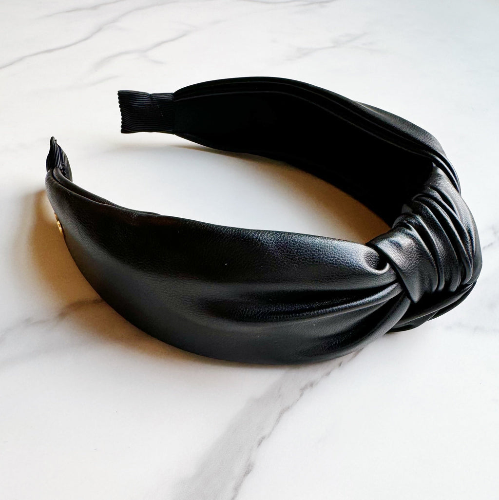 Leder-Haarreif mit Knoten