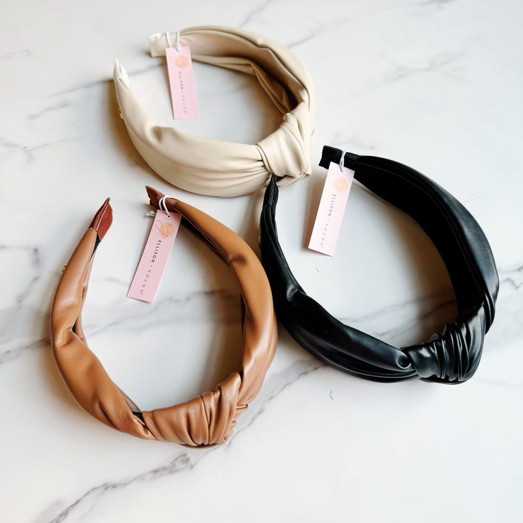 Leder-Haarreif mit Knoten