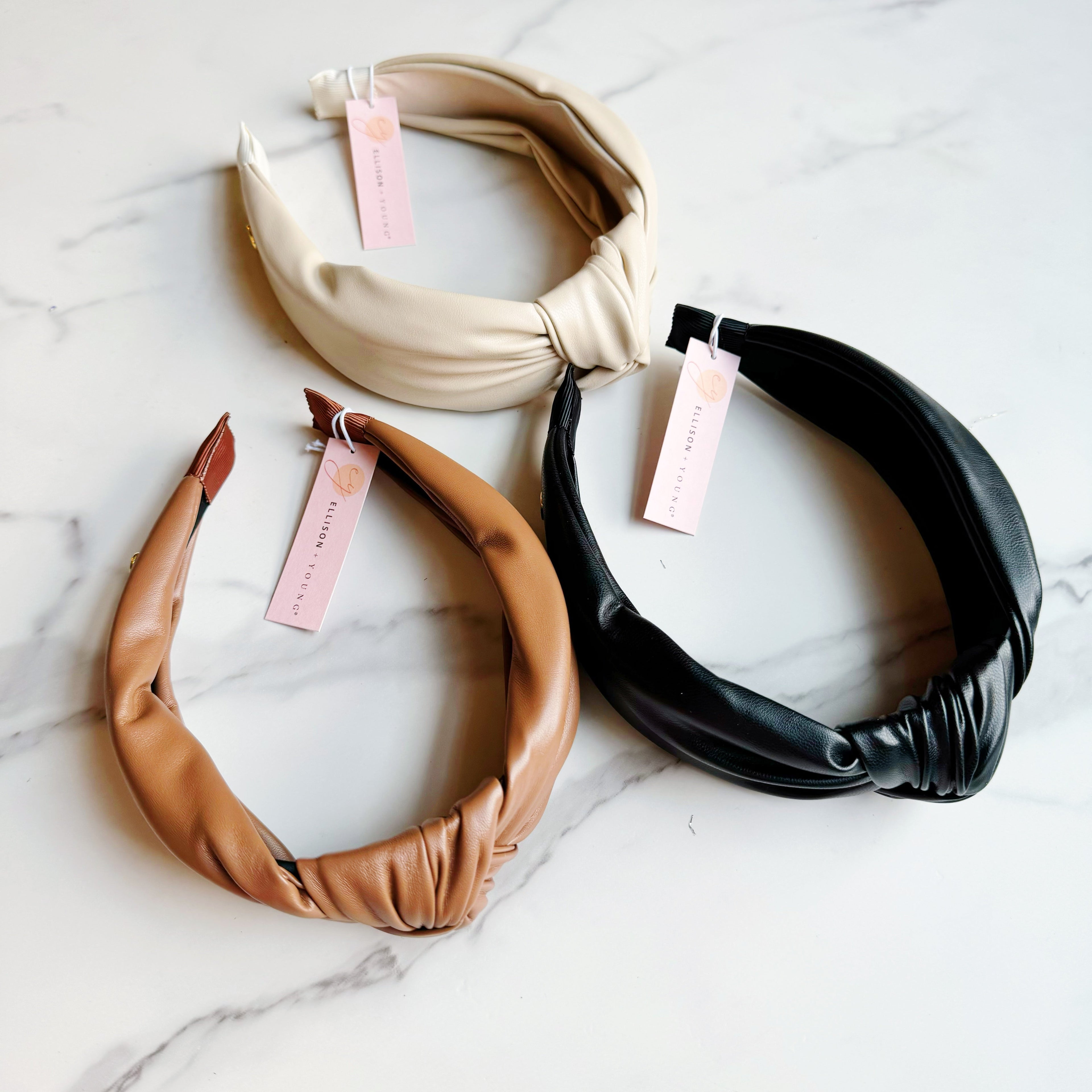 Leder-Haarreif mit Knoten