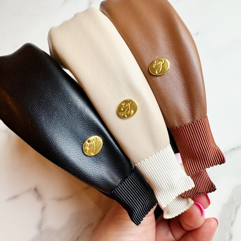 Leder-Haarreif mit Knoten