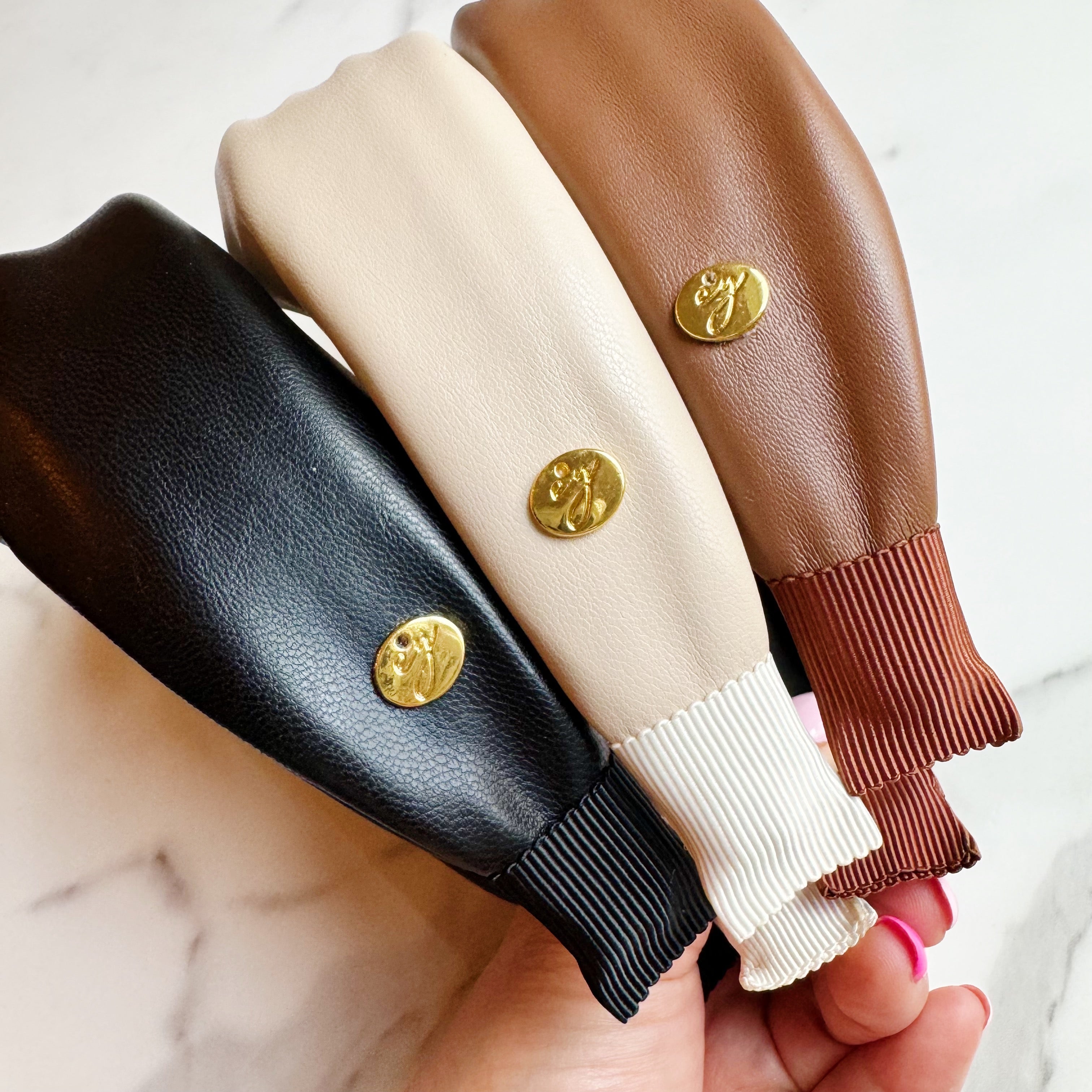 Leder-Haarreif mit Knoten