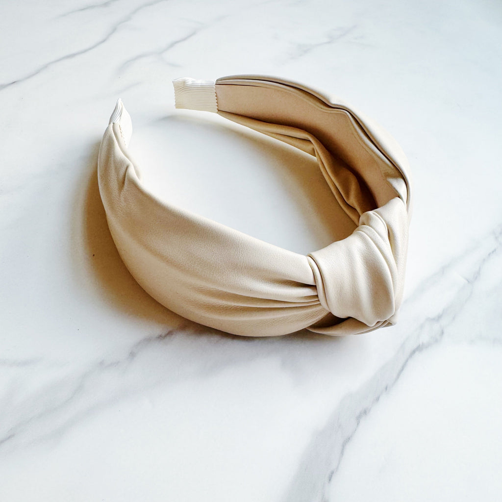 Leder-Haarreif mit Knoten