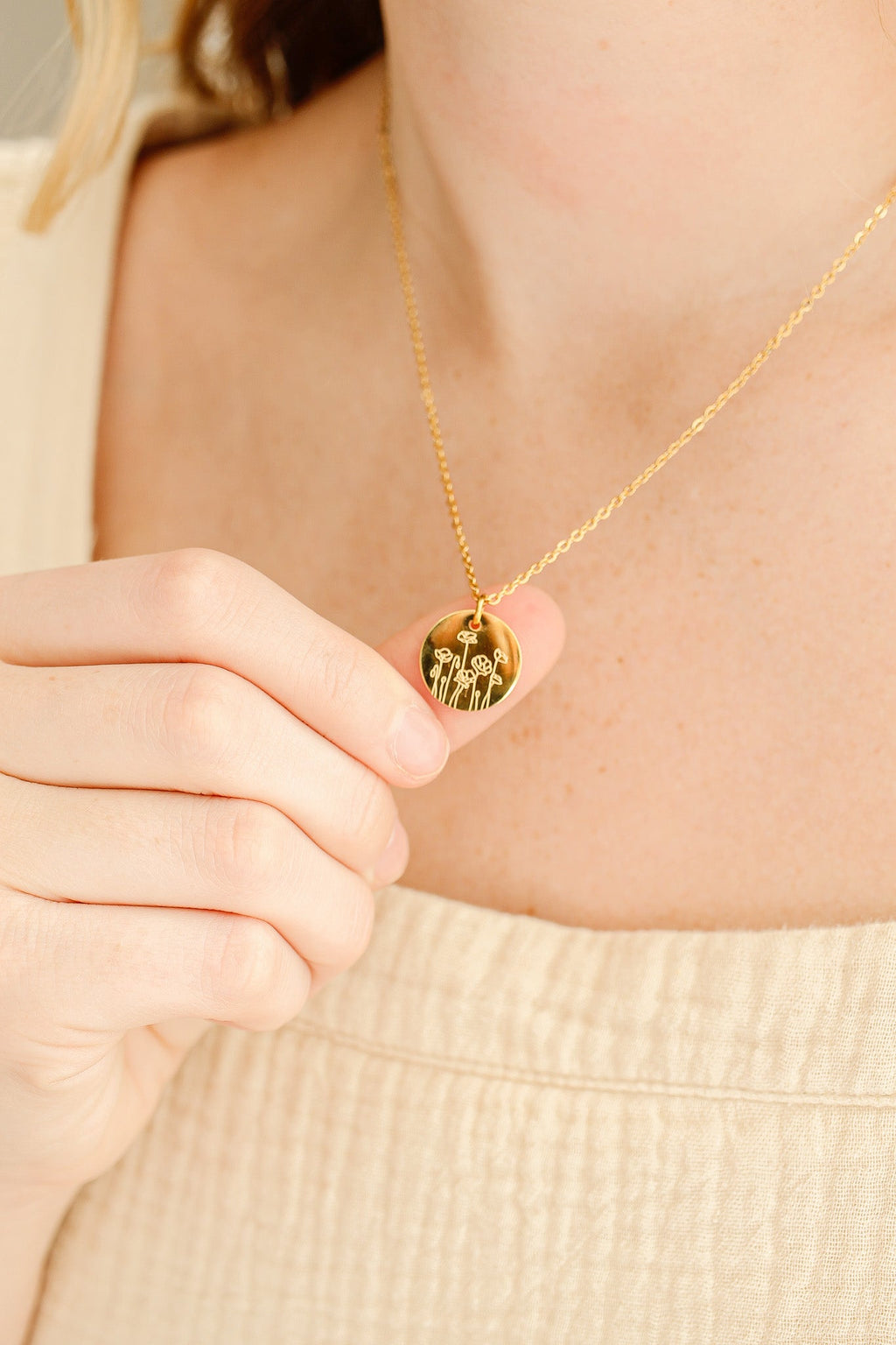 Birth Flower Necklace