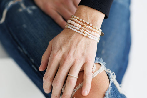 Wunderschönes Armband-Set in Zartrosa