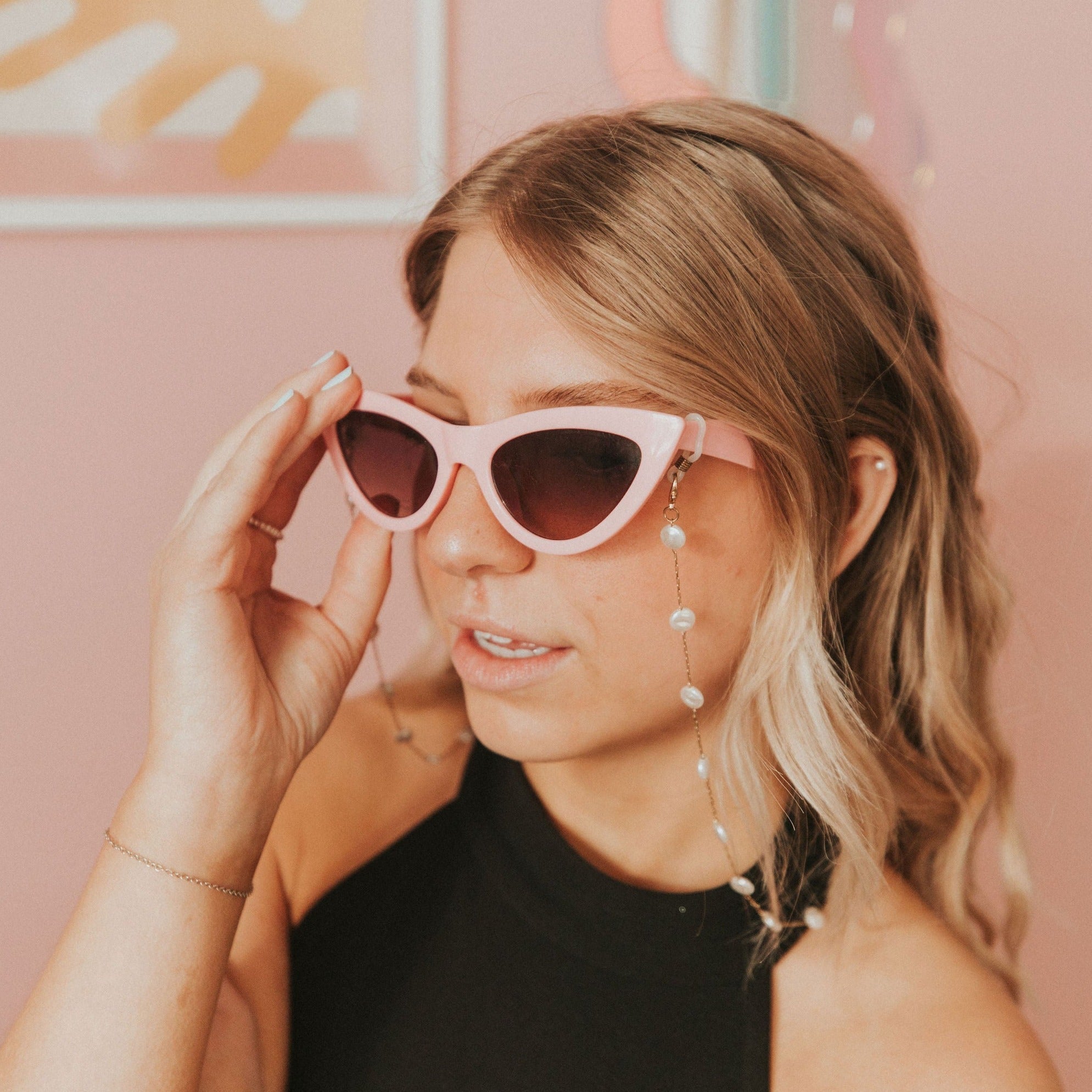 Perlen-Sonnenbrillenkette