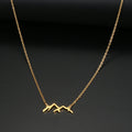 Edelstahl Gold oder Silber Rocky Mountains Halskette